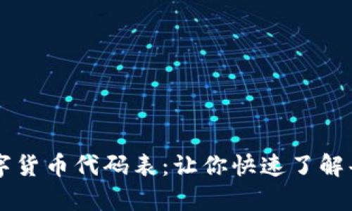 全面解析数字货币代码表：让你快速了解每种数字货币